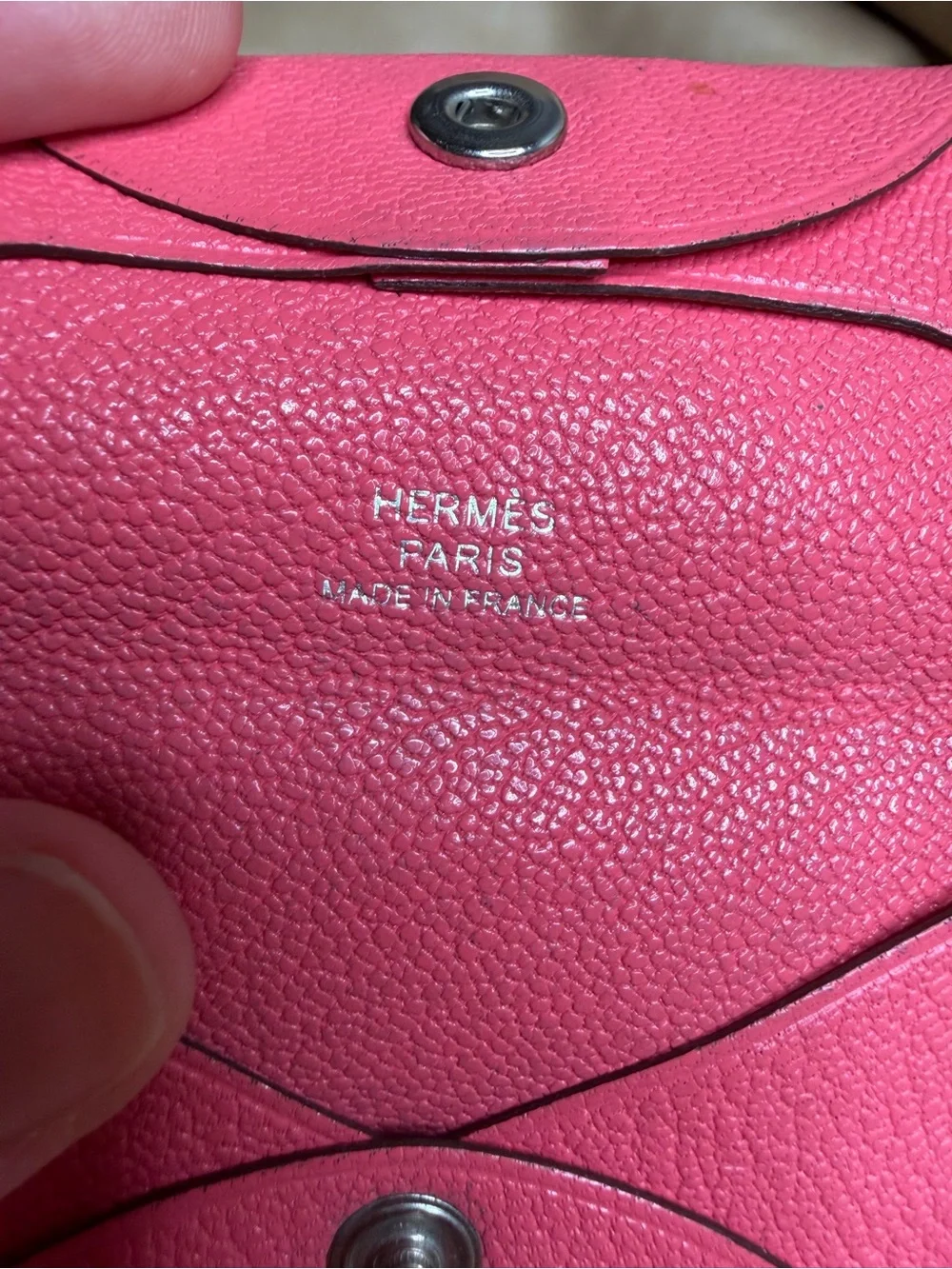 Hermes pebbled leather